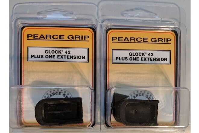 Lot of 2 - Pearce Grip Glock 42 Plus 1 Magazine Extension PG-42+ G42 Mag Ext