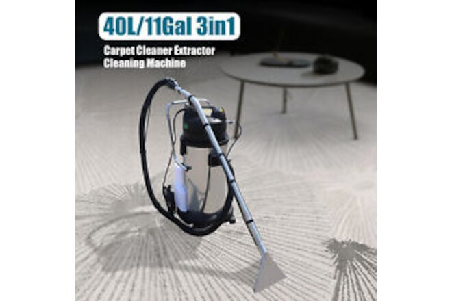 40L Commercial Cleaning Machine 3in1 Upholstery Carpet Cleaner Extractor Vacuum