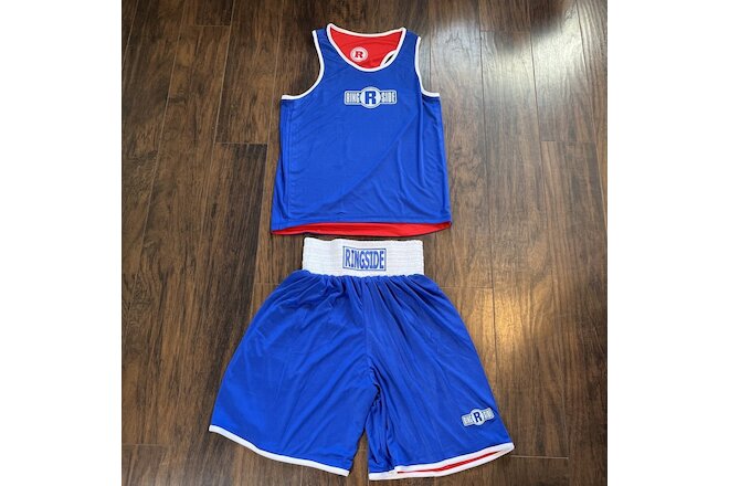 Ringside Boxing Red Blue Reversible Small Jersey XL Shorts Competition Outfit