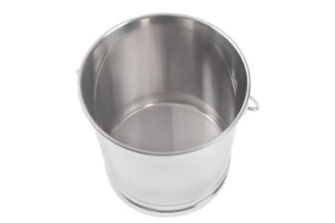 8L/ 14L Stainless Steel Milk Pail Bucket with Lid Stainless Steel Container NEW