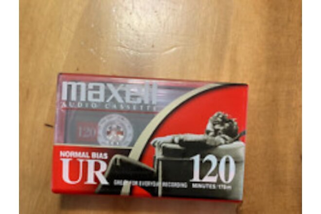 MAXELL AUDIO CASSETTE: NORMAL BIAS UR, 120 MINUTES, NEW