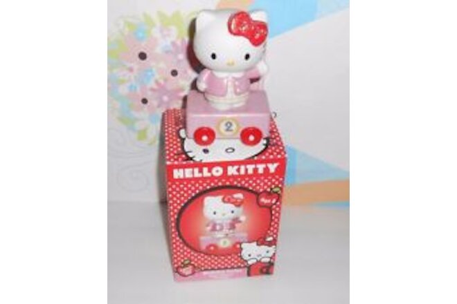 Hello Kitty Precious Moments Hand Painted Porcelain Birthday Series Train Age 2