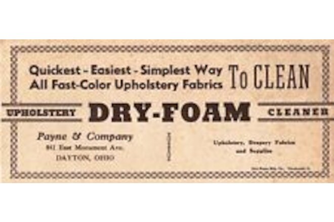 Blotter - Dayton, OH - Upholstery Dry-Foam Cleaner - Payne & Company