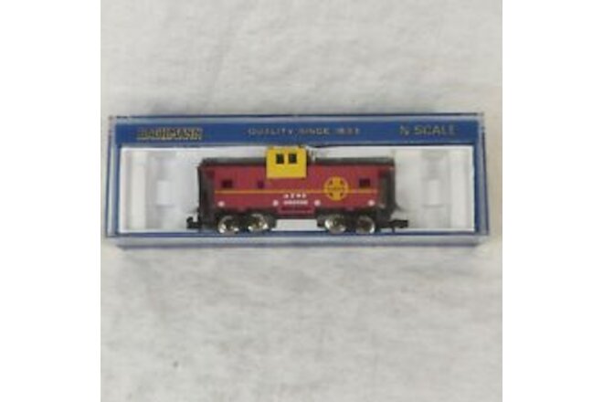 RARE NEW VTG - N Scale Bachmann 5701 36' Wide Vision Caboose ATSF Red Santa Fe