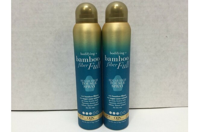 OGX Bodifying + Bamboo FiberFull Sugar High Tousle Spray, 6 Ounce, LOT OF 2