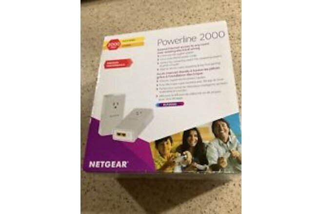 NETGEAR PLP 2000 Powerline Adapter 2000Mbps Pack Of 2-New in Box