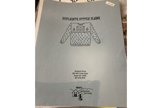 Duplicate Stitch Blank  - Machine Knitting OOP Rosalind Porter 1994