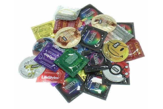 50 CONDOMS - Trustex, Lifestyles, One, & More Condoms Pack