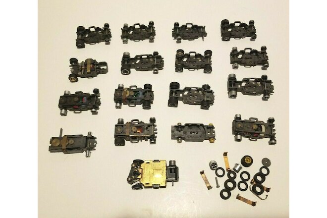 Mixed Lot of AFX AURORA and TYCO PRO of HO scale slot car chassis & motors