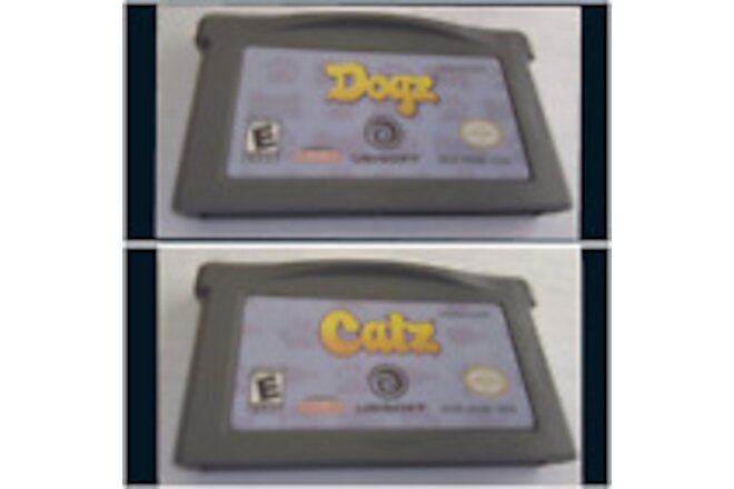 Catz and Dogz (Nintendo Gameboy Advance GBA SP DS Lite) [ 2 Games sale ] *Tested