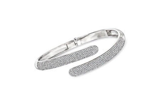Ross-Simons 2.45 ct. t.w. Pave Diamond Bypass Cuff Bracelet in Sterling Silver