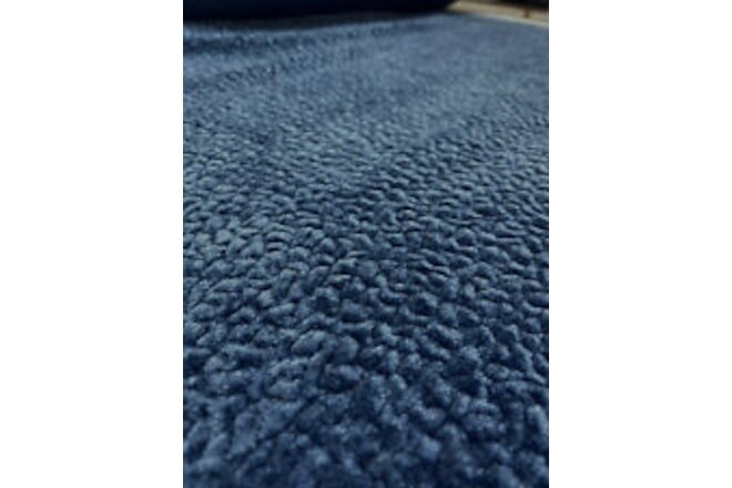 11.75 yds Kravet Barton Chenille Dark Blue Plush Textured Upholstery Fabric