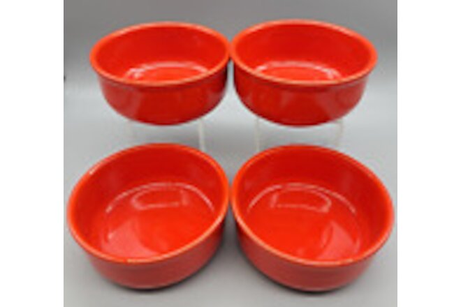 Vintage Red Cereal/Soup Bowl 5 1/4” W. Germany Waechtersbach Lot of 4