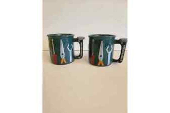 Menards Coffee Mugs  3D Green Plier wrench screwdriver 2 large 14 oz cup
