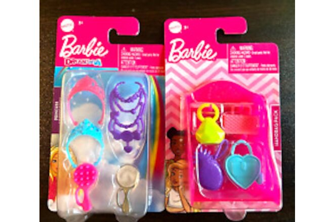 Barbie Dreamtopia Clothing Accessory Lot Crown Necklace Mirror Purses NEW