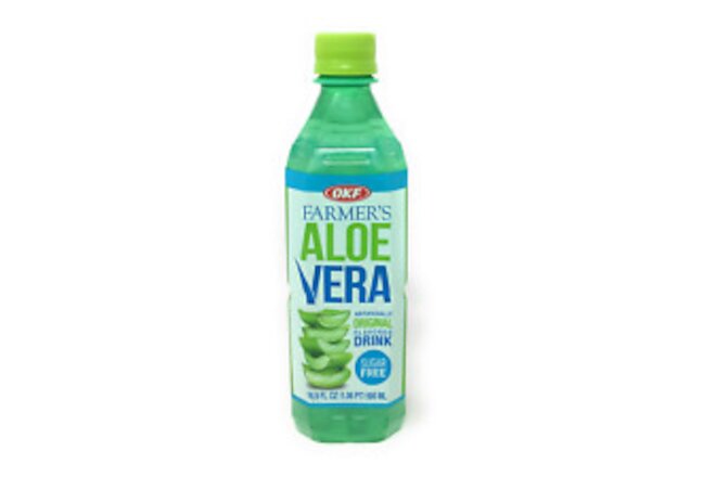 OKF Aloe Vera Drink in 16.9 Ounce Bottles Sugar Free, 12 Pack