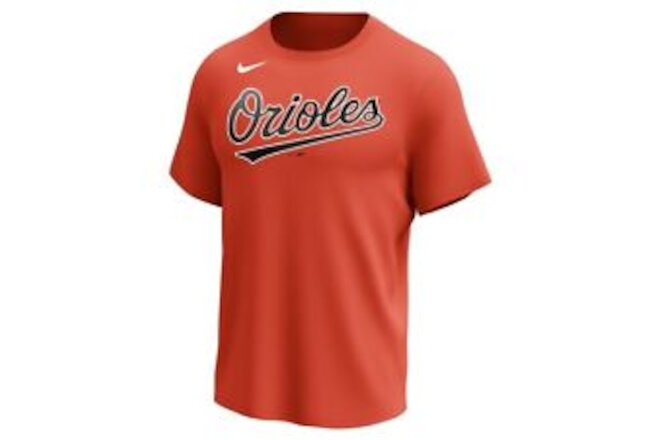 Nike Team Wordmark Poly Tee Short Sleeve T-Shirt Team Orange MD Orioles
