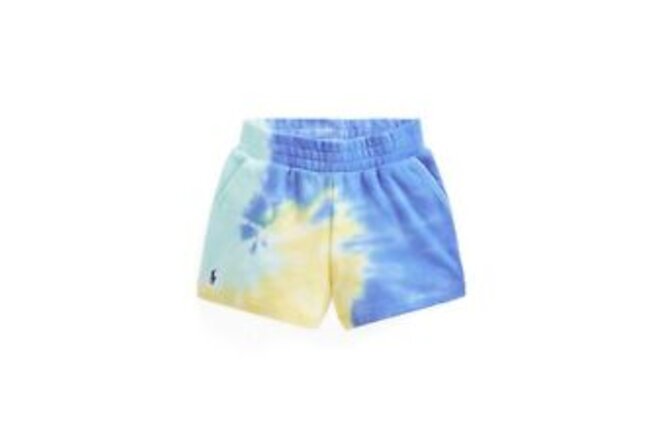 Polo Ralph Lauren Toddler Girls Tie-Dye Cotton French Terry Short Yellow Size 4T
