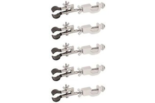Eisco Labs Burette Clamps PVC Round Jaws Classpack of 5