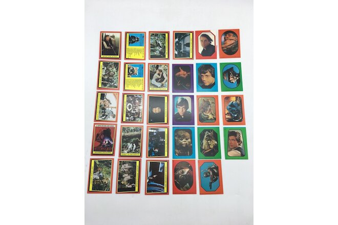 1983 Star Wars Return of the Jedi Trading Card Lot (29 Cards)