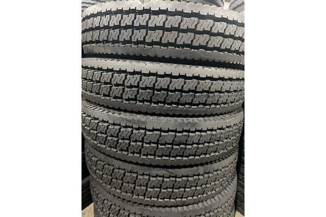 (8-Tires) 11R24.5 607 DRIVE TIRES 16 PLY PREMIUM QUALITY 146/143 L LR G