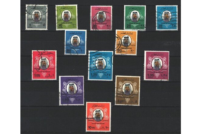 Qatar Emir Commemorative Postal used complete Set of Stamp LOT (Katar 436)