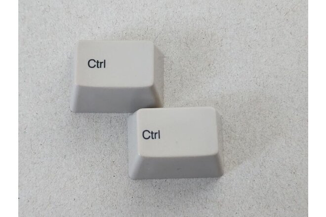Set of 2 - CTRL Beige KeyCaps IBM Model M Keyboard Key Cap Unicomp *PLEASE READ*