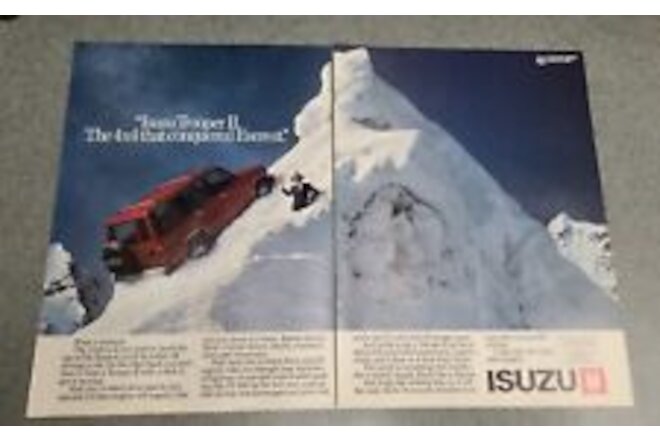 Isuzu Trooper II PRINT AD 1987 Conquered Mt. Everest