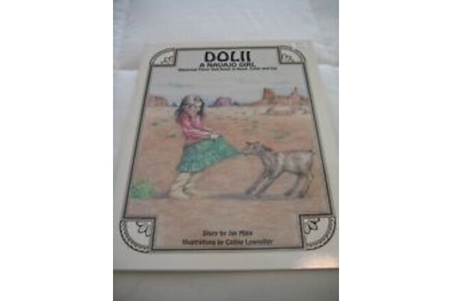 Vintage 1990 Dolii A Navajo Girl, Jan Mike Paper Doll Book Cut Color NEW