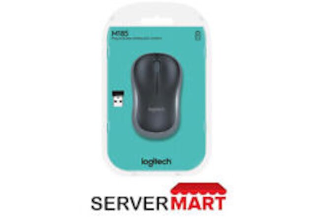 Logitech M185 Wireless Optical Mouse For PC & Mac Gray 910-002225 - Brand New