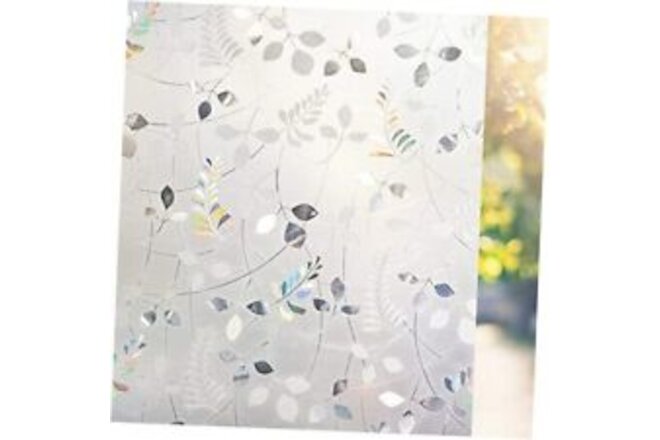 Stained Static Cling Glass Film 3D Decorative 17.5In. By 78.7In. 3d Leaf