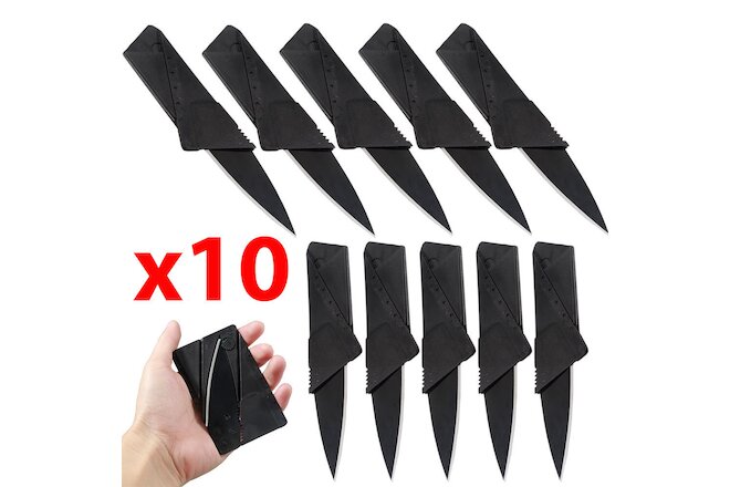 x10 Lot Credit Card Thin Knives Cardsharp Wallet Folding Pocket Micro Knife