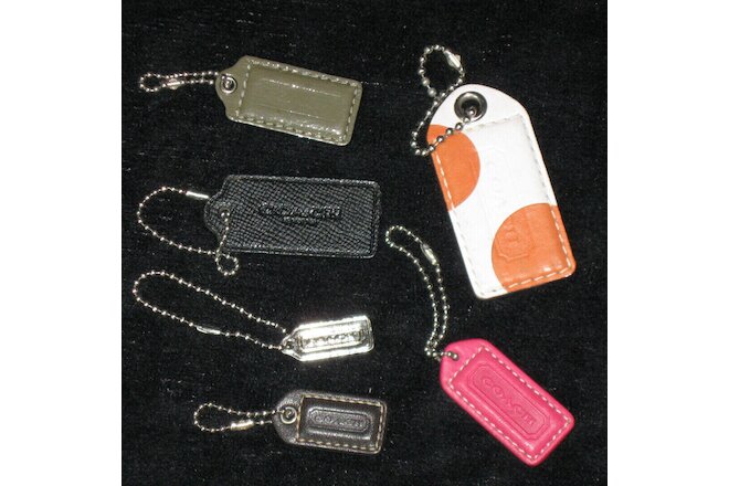 LOT OF 6 COACH HANGTAG KEYFOB REPLACEMENTS FOR COACH HANDBAGS AWESOME LOT