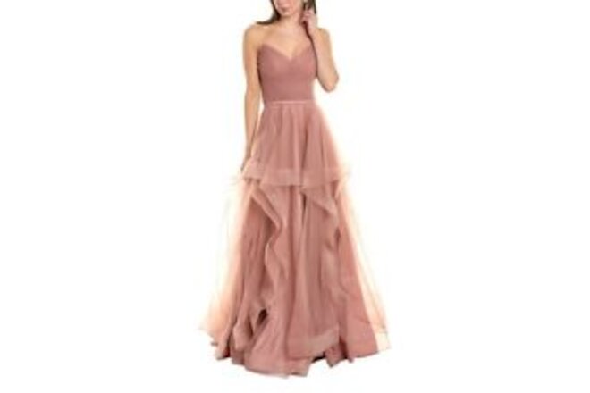 Issue New York Strapless Gown Women's Pink 12