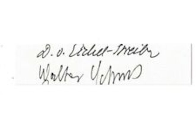 Diethelm von Eichel-Streiber & Walter Schuck Cut Signature (d) WWII German Aces