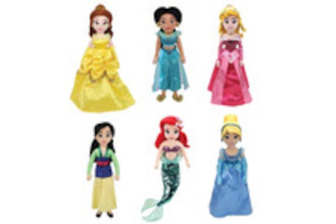Ty Beanie Buddies Disney Princesses Ariel Aurora Belle Cinderella Jasmine Mulan