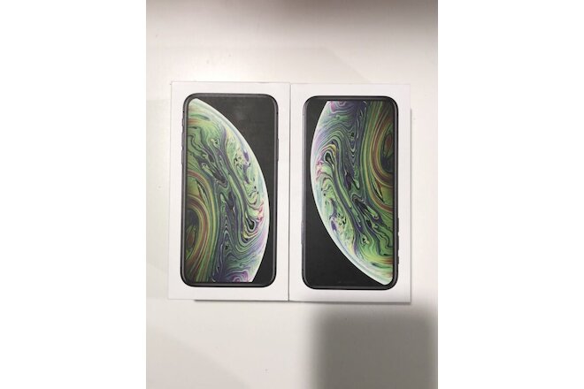 Lot of 2 iPhone Xs Boxes ONLY, Space Gray Color