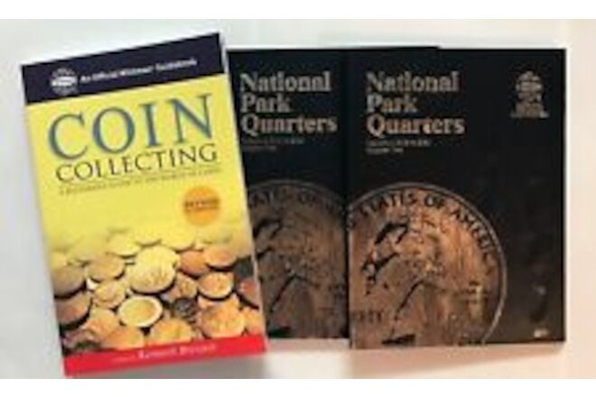 P & D QUARTERS (2010-2021) 2 - FOLDERS & BEGINNER'S COIN COLLECTING GUIDE BOOK