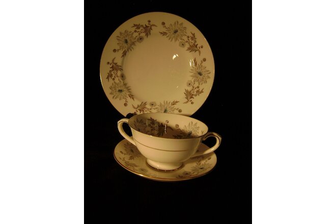 Coalport My Fair Lady Bone China Cream Soup Bowl & Salad Plate Sets VTG England