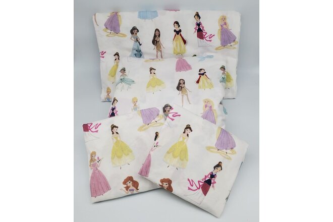 POTTERY BARN Queen Sized Disney Enchanted Princess Organic Sheet Set Pillowcases