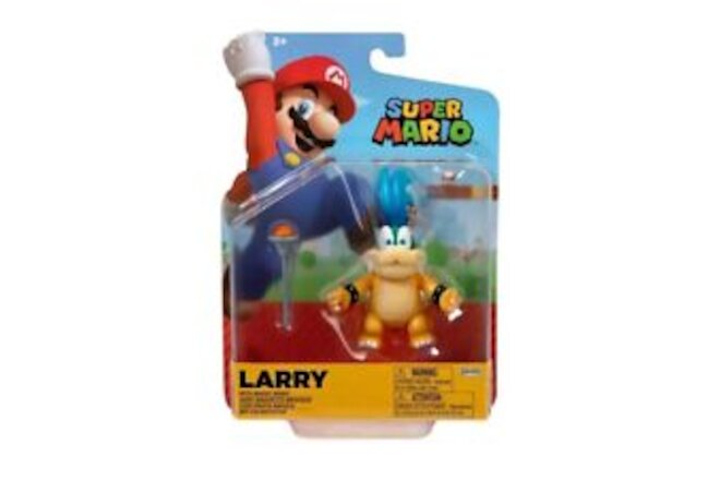 Jakks Pacific World of Nintendo Super Mario Larry Koopa w Wand 4" Figure NEW
