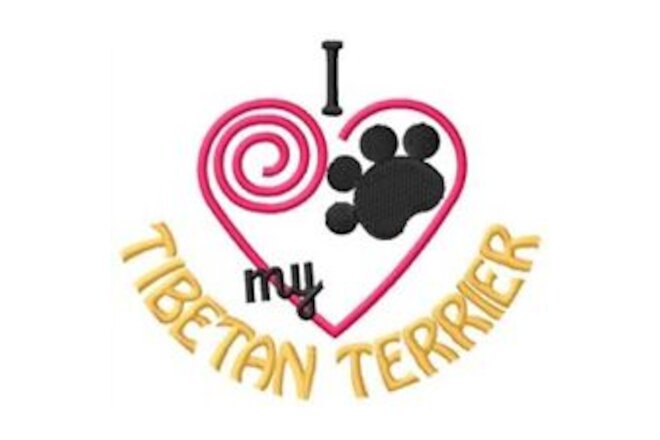 I "Heart" My Tibetan Terrier Fleece Jacket 1347-2 Size S - XXL