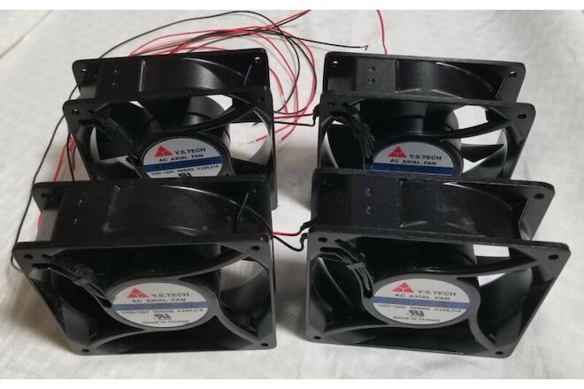 (4) Y.S Tech FA112038HST AC Axial Cooling Fan 110V-120V 50/60Hz 0.24/0.21A NEW
