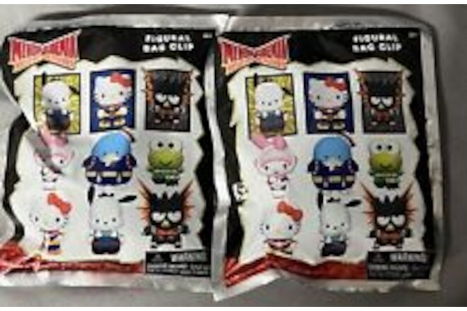 2x My Hero Academia Hello Kitty Figural Bag Clip Blind Bag New Mint Sealed -D5