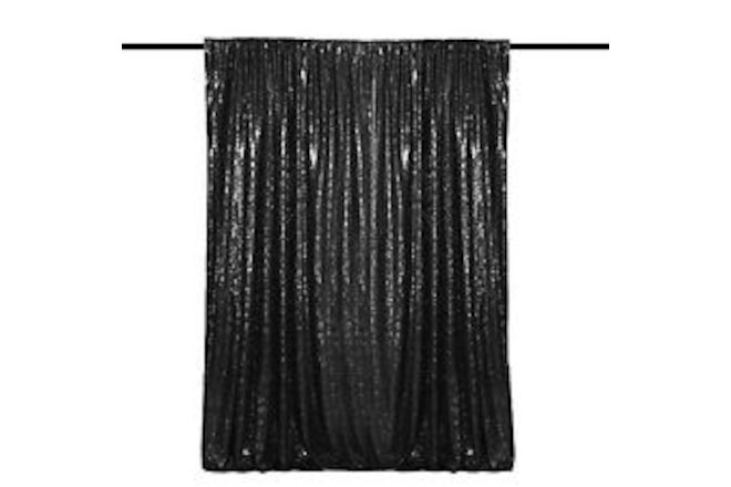 New Upgrade Black Sequin Backdrop Curtain WISPET Thick Glitter Curtain Panels...
