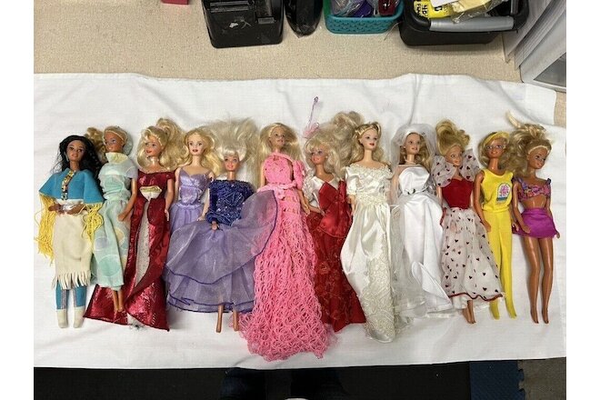 Barbie Dolls Lot of 12 As Is