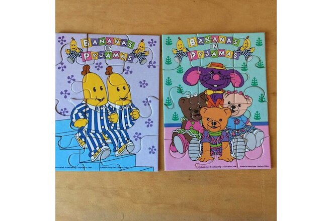 BANANAS IN PYJAMAS PUZZLE 1994 Teddy Bear Puzzle PURPLE RAT Puzzle 90s ABC KIDS