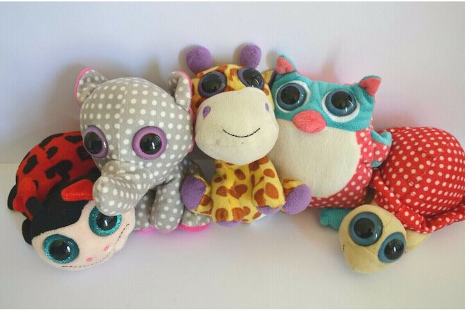 Big Eyes Cute Plush Cuddly Toys Dolls Owl Elephant Lady bug Giraffe Turtle 20CM