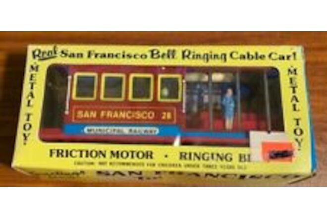 San Francisco Bell Ring Red Metal Cable Car Bay and Taylor New Free Shipping