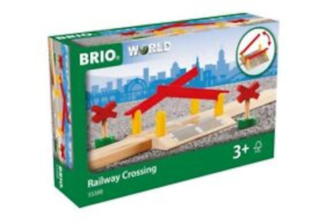 BRIO World 33388 - Railway Crossing - 4 Piece Wooden Toy Train Accessory for ...